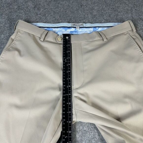 Peter Millar Pants Mens 35X27 Durham Performance Trouser Chino Golf Preppy Beige - Picture 7 of 10